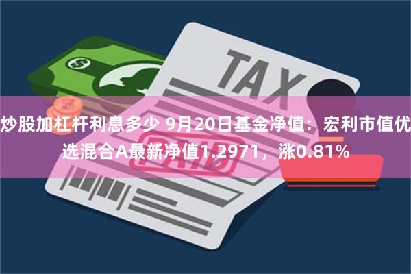 炒股加杠杆利息多少 9月20日基金净值：宏利市值优选混合A最新净值1.2971，涨0.81%