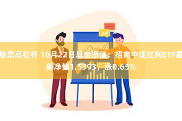 股票高杠杆 10月22日基金净值：招商中证红利ETF最新净值1.5393，涨0.65%