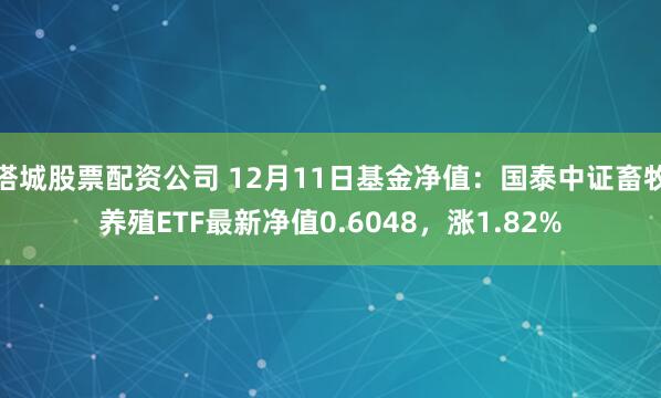 塔城股票配资公司 12月11日基金净值：国泰中证畜牧养殖ETF最新净值0.6048，涨1.82%